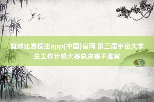 篮球比赛投注app(中国)官网 第三届宇宙大学生工作计较大赛总决赛不雅察