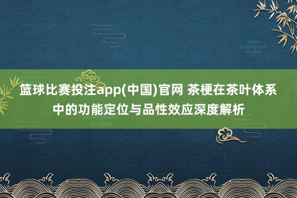 篮球比赛投注app(中国)官网 茶梗在茶叶体系中的功能定位与品性效应深度解析