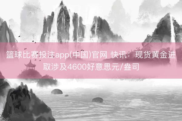 篮球比赛投注app(中国)官网 快讯：现货黄金进取涉及4600好意思元/盎司